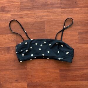 & other stories black white dot bikini swimsuit top